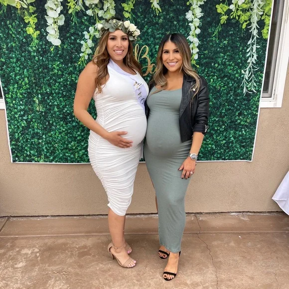 Fitted Green Spaghetti Strap Slit Dress - Picture 2 of 4